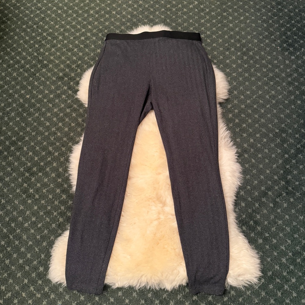 Eileen Fisher Gray Herringbone Stretch Leggings